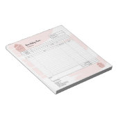 ケーキの焼き売りミキサー注文フォーム請求書 ノート (アングル)