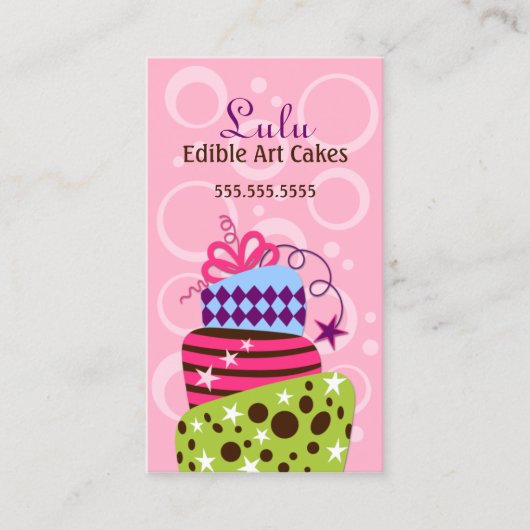 ケーキの芸術のベーカリー 名刺 (正面)