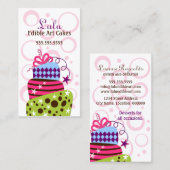 ケーキの芸術のベーカリー 名刺 (正面/裏面)