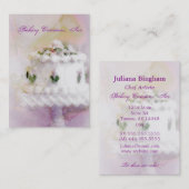 ケーキの芸術II -縦のスタイル 名刺 (正面/裏面)