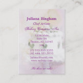 ケーキの芸術II -縦のスタイル 名刺 (裏面)