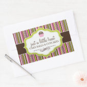 ケーキの装飾がステッカーを刺す 長方形シール (封筒)