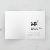 ケーキの誕生日のユーモアの挨拶状を完成して下さい カード (内部)