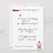 ケーキの誕生日招待状テンプレート 招待状 (裏面)