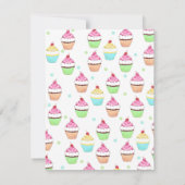 ケーキの誕生日招待状 招待状 (裏面)