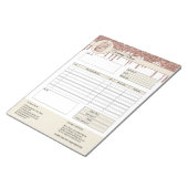 ケーキの請求書フォーム 業務見積書 ノートパッド (アングル)