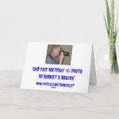 ケーキの顔のバースデー・カード カード (裏面)