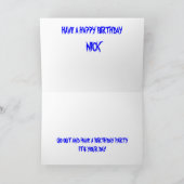 ケーキの顔のバースデー・カード カード (内部)