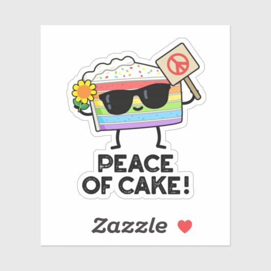 ケーキの食べおもしろい物パンの平和 シール (シート)