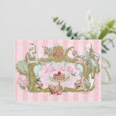 ケーキの食べパーティの招待状 招待状 (スタンド正面)