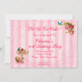 ケーキの食べパーティの招待状 招待状 (裏面)