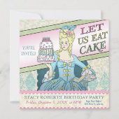 ケーキの食べパーティの招待状 招待状 (正面)