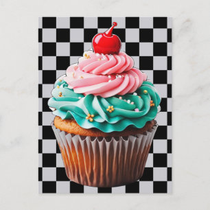 ケーキの飾りイラスト 誕生日おめでとう デザート ポストカード