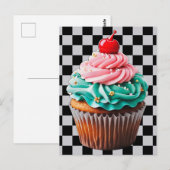 ケーキの飾り イラスト 誕生日 ポストカード (正面/裏面)