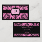 ケーキの311-MonogramIcing - 2ピンクの甘草 名刺 (正面/裏面)