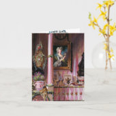 ケーキのMarieアントワネットPAPER/SIZEの選択を食べるために割り当てます カード (黄色い花)