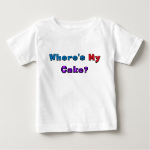 「ケーキはどこ?」ベビー ベビーTシャツ