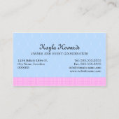 ケーキはカップケーキのデザートのテーブルをぽんと鳴らします 名刺 (裏面)