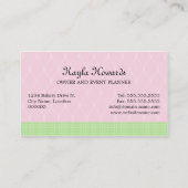 ケーキはデザートのテーブルをぽんと鳴らします 名刺 (裏面)