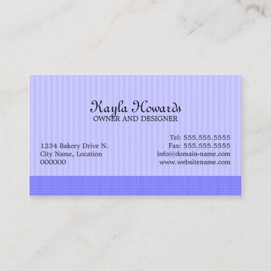 ケーキはデザートのパン屋をぽんと鳴らします 名刺 (裏面)