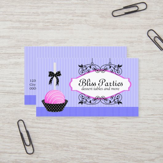 ケーキはデザートのパン屋をぽんと鳴らします 名刺 (正面/裏面インサイチュ)