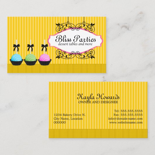 ケーキはデザートをぽんと鳴らします 名刺 (正面/裏面)