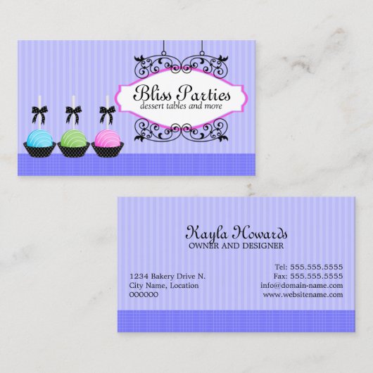 ケーキはデザートをぽんと鳴らします 名刺 (正面/裏面)