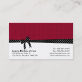 ケーキはバーガンディの名刺をぽんと鳴らします 名刺 (裏面)