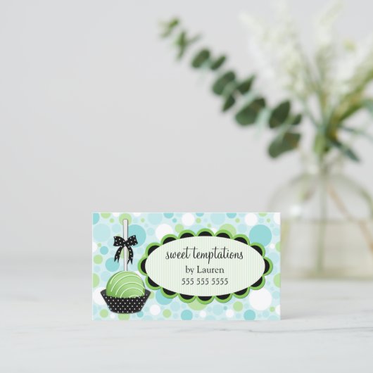 ケーキはパン屋をぽんと鳴らします 名刺 (スタンド正面)