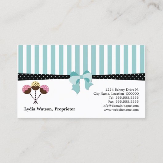 ケーキはベーカリーをぽんと鳴らします 名刺 (裏面)