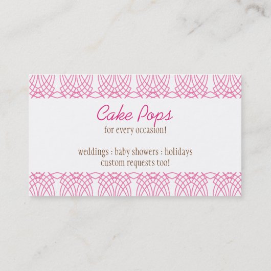 ケーキはベーカリーをぽんと鳴らします: 名刺 (裏面)