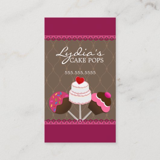 ケーキはベーカリーをぽんと鳴らします 名刺 (正面)