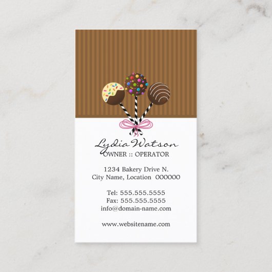 ケーキはベーカリーをぽんと鳴らします 名刺 (裏面)