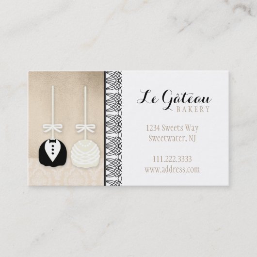 ケーキはベーカリーをぽんと鳴らします: 名刺 (正面)