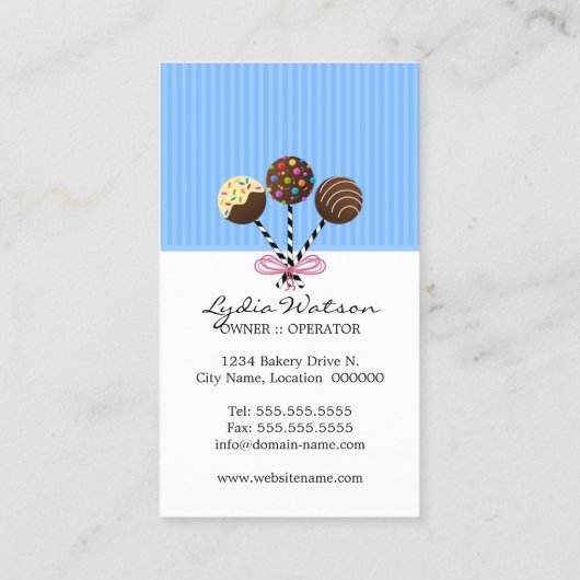 ケーキはベーカリーをぽんと鳴らします 名刺 (裏面)