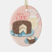 ケーキはライフスイーツベーカリーベーキングクリスマス セラミックオーナメント (右)