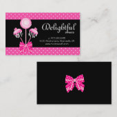 ケーキは名刺のベーカリーのシマウマのレトロのピンクをぽんと鳴らします 名刺 (正面/裏面)