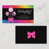 ケーキは名刺のベーカリーのシマウマのレトロの虹をぽんと鳴らします 名刺 (正面/裏面)