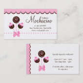 ケーキは名刺のベーカリーのピンクブラウンをぽんと鳴らします 名刺 (正面/裏面)