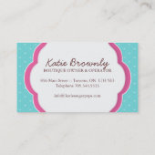 ケーキは名刺をぽんと鳴らします 名刺 (裏面)