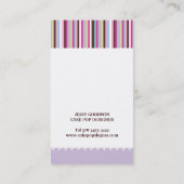 ケーキは名刺をぽんと鳴らします 名刺 (裏面)