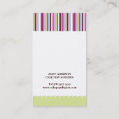 ケーキは名刺をぽんと鳴らします 名刺 (裏面)