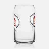 ケーキは私の愛の言語である – ベリーケーキワードバルーン ガラス缶 (右)