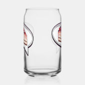 ケーキは私の愛の言語である – ベリーケーキワードバルーン ガラス缶 (左)