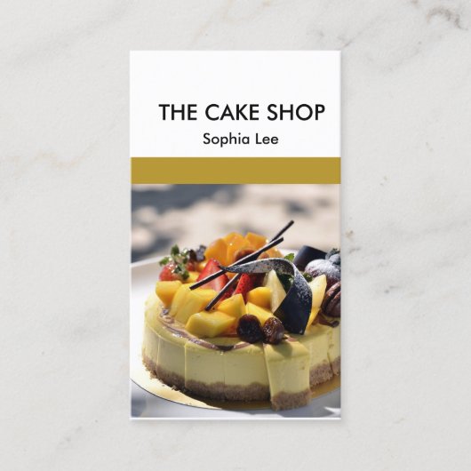 ケーキは茶色と白 名刺 (正面)