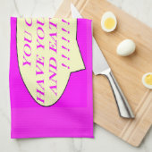 ケーキは食べ物好きのピンク色に合わせて作る キッチンタオル (四つ折り)