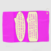 ケーキは食べ物好きのピンク色に合わせて作る ゴルフタオル (横)