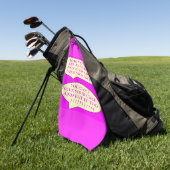 ケーキは食べ物好きのピンク色に合わせて作る ゴルフタオル (グリーン)