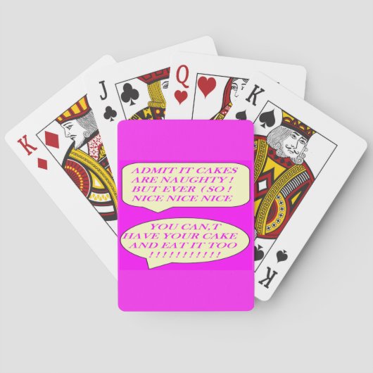 ケーキは食べ物好きのピンク色に合わせて作る トランプ (裏面)