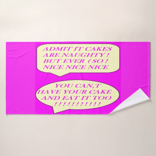 ケーキは食べ物好きのピンク色に合わせて作る バスタオル (バスタオル)